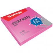 Блок самоклеящийся 75*75 Berlingo Lsn_39203 "Ultra Sticky", 80л, розовый неон