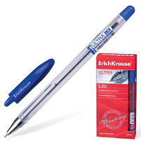 Ручка Erich Krause 13875 Ultra L-20 синяя масл.толщ.письм.0,7мм