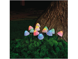 Светильник садовый Uniel USL-S-830 Разноцветные грибы