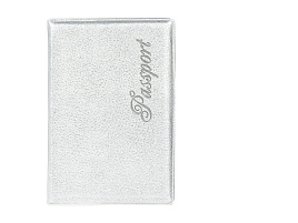 Обложка на паспорт OfficeSpace 342739 "Fusion" мягкий полиуретан, серебро, тиснение