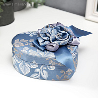 Шкатулка 5144433 Синий цветок текстиль
