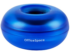 Диспенсер для скрепок магнитный OfficeSpace 331461 без скрепок, тонированная синяя, картонная коробка