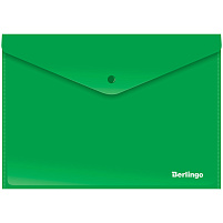 Папка-конверт с кнопкой Berlingo АКК-4404 непрозрачная, зеленая