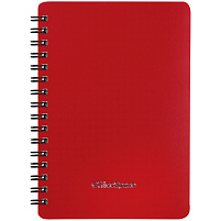 Записная книжка 60л. OfficeSpace Зк6к60грП_35423 А6 на гребне "Base", красная пластиковая обложка