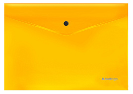 Папка-конверт с кнопкой Berlingo EFb_A4394 "Neon" А4, 200мкм, прозрачная оранжевый неон