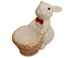 Сувенир Пасхальный Кролик с корзиной Т-95