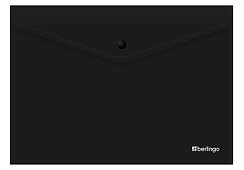 Папка-конверт с кнопкой Berlingo EFb_04406 "City Style", А4, 200мкм, непрозрачная, черная