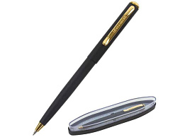 Ручка BRAUBERG 143470 шариковая "Maestro", СИНЯЯ, корпус черный с золотистым, линия письма 0,5 мм