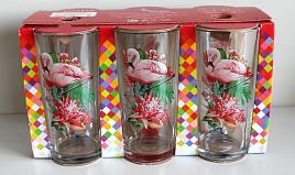 Набор стаканов 146-Д Фламинго в тропиках 6шт