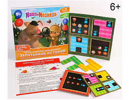 Логическая игрушка 2340846 Головоломка магнитная Маша и медведь Запутанная история