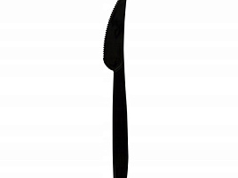 Одноразовый Нож столовый Премиум черный 50шт. ЮПОС2352