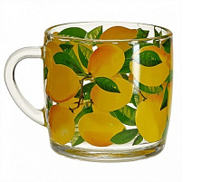 Кружка стекло 2134-Д Лимоны 300мл