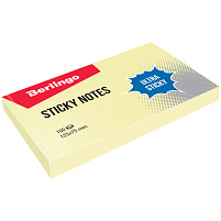 Блок самоклеящийся 75*125 Berlingo LSn_39300 "Ultra Sticky", 100л, пастель, желтый