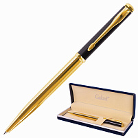 Ручка Galant подар. 143523 "ARROW GOLD", корпус черный/золотистый, детали золотистые, узел 0,7 мм, синяя