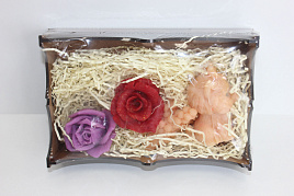 Набор подарочный Мыло Собачка с виноградом и розой