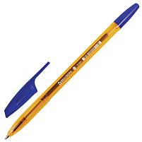Ручка Brauberg 142832 "X-333" AMBER, СИНЯЯ, корпус тонированный оранжевый, узел 0,7 мм, линия письма 0,35 мм