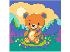 Картина для раскрашивания Рхд-031 Медвежонок, на подрамнике