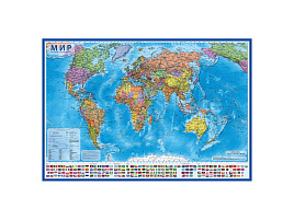 Карта Мира политическая Globen КН025 1:32млн., 1010*700мм, интерактивная, европодвес