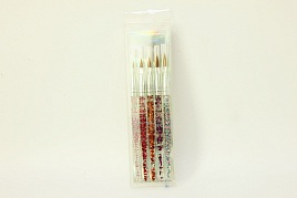 Набор кистей для маникюра 5шт №3 пластик ручки