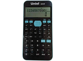 Калькулятор Uniel инженерный US-25 10+2 разряда, 240 функций, двустрочный дисплей, 147*75*13 мм