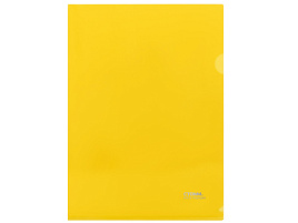 Папка-уголок СТАММ ММ-30943 А4, 180мкм, пластик, прозрачная, желтая