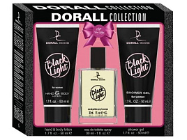 Набор женский Dorall Collection Black Light(т.в.30мл+гель д/д 50мл+лосьон д/тела 50мл)