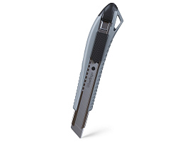 Нож канц. Berlingo 18мм BM4130_d "Razzor 200", auto-lock, металл. направл., серый, европодвес