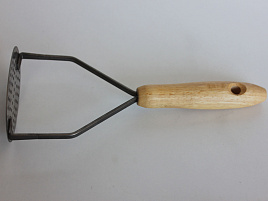 Толкушка нержавеющая сталь ручка дерево КС-695
