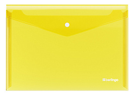Папка-конверт с кнопкой Berlingo EFb_04105 "No Secret", А4, 200мкм, желтая