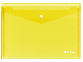 Папка-конверт с кнопкой Berlingo EFb_04105 "No Secret", А4, 200мкм, желтая