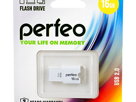 Флеш-драйв Perfeo USB 16Gb M01 mini белый