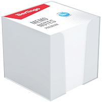Блок для записей Berlingo ZP8608 9*9*9 "Premium", пластиковый бокс, белый, 100% белизна