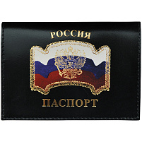 Обложка на паспорт OfficeSpace 162515 "Флаг", кожа тип 2