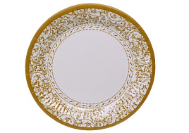 Тарелка бумажная 130-701 Орнамент золото (10шт)