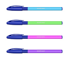 Ручка Erich Krause 47612 U-109 Neon Stick&Grip 1.0, Ultra Glide Technology, цвет чернил синий