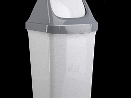 Контейнер для мусора 15л Свинг М2462 мрамор
