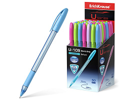 Ручка Erich Krause 58109 U-109 Stick&Grip Spring 1.0, Ultra Glide Technology, цвет чернил синий