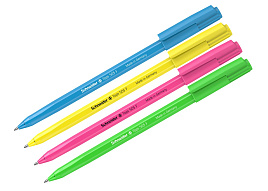 Ручка  Schneider 150540 "Tops 505 F Candy" синяя, 0,8мм, корпус неон ассорти