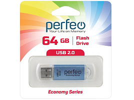 Флеш-драйв Perfeo USB 64Gb E01 синий