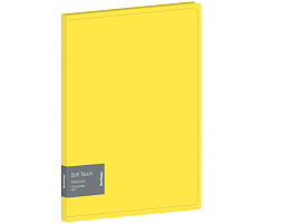 Папка 30 вкл. Berlingo DB4_30984 "Soft Touch", 17мм, 700мкм, желтая, с внутр. карманом
