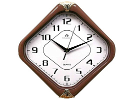 Часы настенные Atlantis 26*26 TLD-6400 коричневые