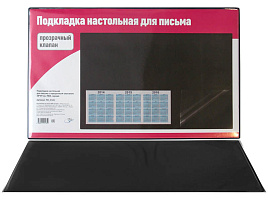 Коврик-подкладка настольный для письма OfficeSpace ПО_3165/194914 с прозр. клапаном 38*59 см, черная