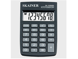 Калькулятор SKAINER SK-108NBK карманный. 8 разр., 58*88*10мм, черный