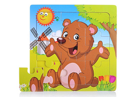 Логическая игрушка D0454 Рамка-вкладыш Медвежонок