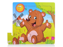 Логическая игрушка D0454 Рамка-вкладыш Медвежонок