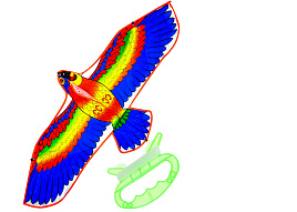 Змей воздушный ИК-1171 Яркий попугай