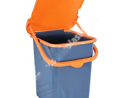 Контейнер для мусора 18л Пуро М2475 оранжевый