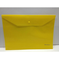 Папка-конверт с кнопкой Berlingo АКК-4105 желтая