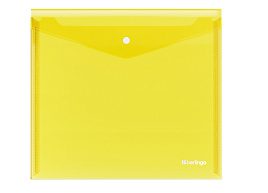 Папка-конверт с кнопкой А5+ Berlingo EFb_05005 "No Secret", 200мкм, желтая