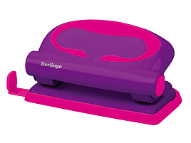 Дырокол Berlingo DDp_10004 "Fuze" 10л., пластиковый, фиолетовый, с линейкой